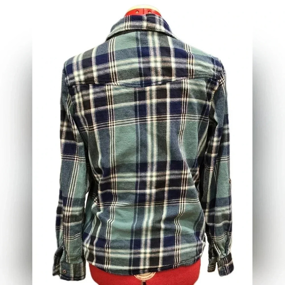 Justify, Size L, Teal and Black Roll-Tab Button-Down Shirt - Picture 4 of 14